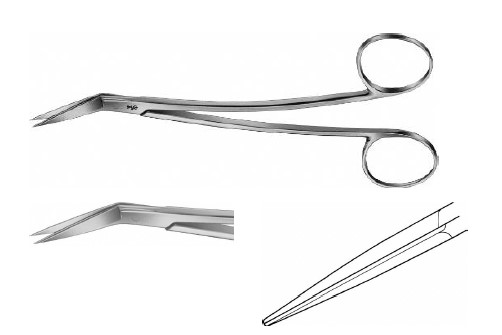 Замк. делікаті ножиці вигн 155 мм